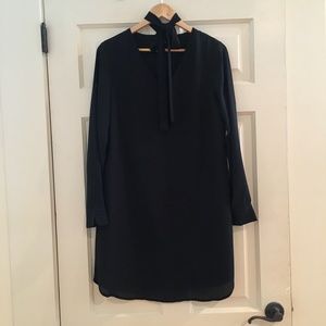 Who What Wear Black Small Tunic with Neck Tie